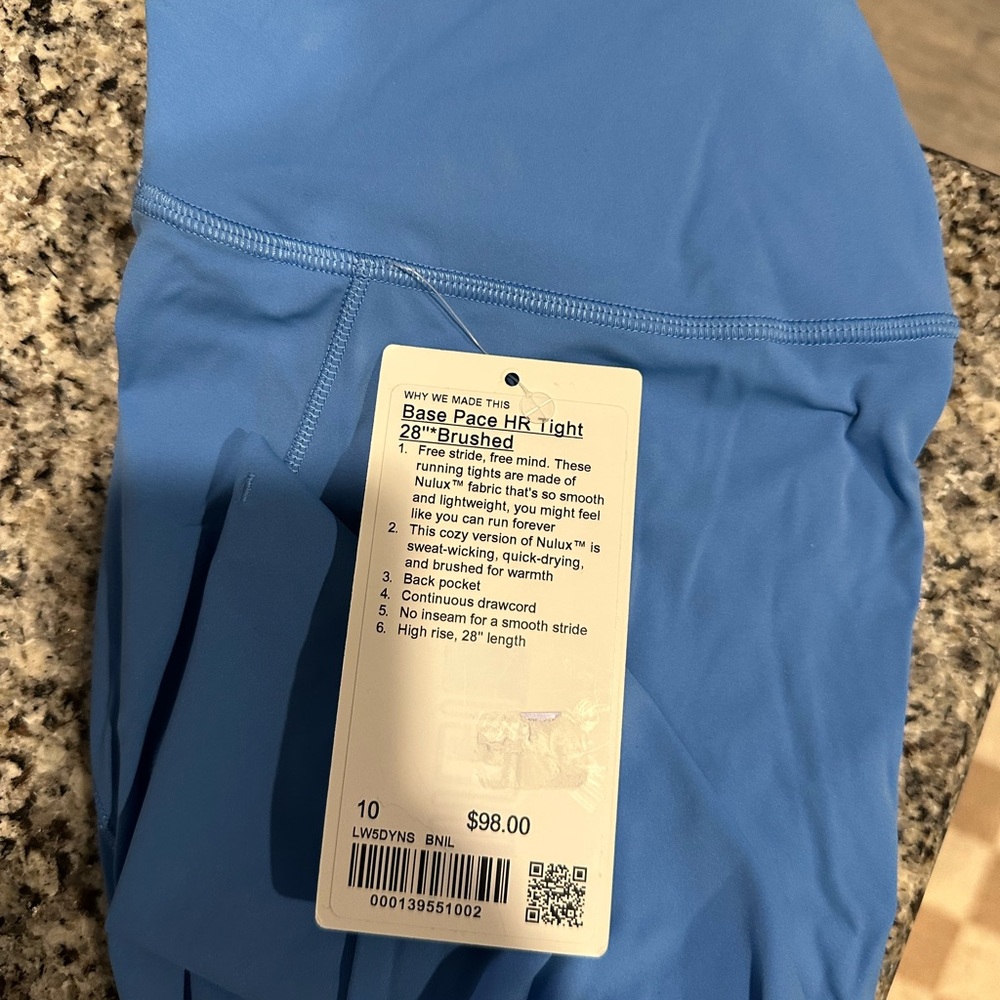 Women’s blue new lululemon blue leggings size 10